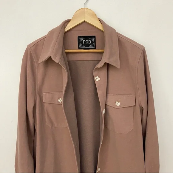 Pink Soft Collared Shacket - Picture 2 of 5